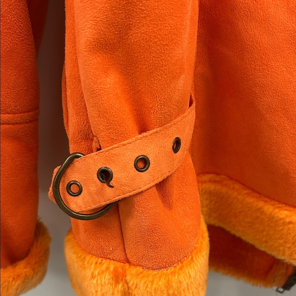 Cozy Orange Teddy Jacket - Picture 4 of 5